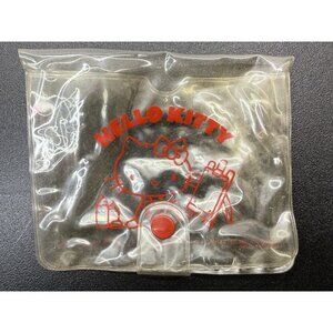 Vintage 1976 Sanrio Hello Kitty Clear Vinyl Wallet Card Passport Holder Japan